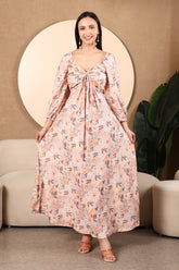 Valencia Printed Cotton Maxi Dress