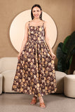 Lucia Printed Cotton Bustier Midi Dress