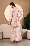 Nisha Printed Linen Cotton Sharara Set Of 2