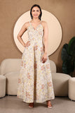 Lyra Padded Printed Cotton Maxi Dress