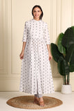 Gosiya Embroidered Cotton collared Dress Set Of 2