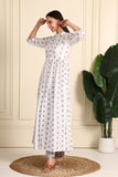 Gosiya Embroidered Cotton collared Dress Set Of 2