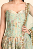Gulnaar Muslin Lehenga Set Of 3