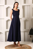 Soom Blue Stretch Cotton Dress