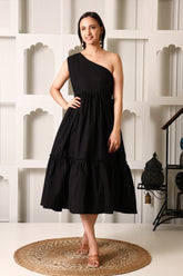 Blacira Stretch Cotton Midi Dress