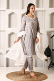 Zoya Grey Embroidered Cotton Kurti Set Of 3