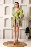 Ena Block Printed Cotton Short Dress