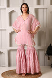 scarlett embroidered cotton kaftan sharara set of 3