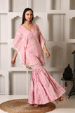 scarlett embroidered cotton kaftan sharara set of 3