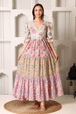 Nigar Malti Block Printed Cotton Maxi Dress