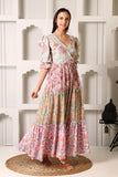 Nigar Malti Block Printed Cotton Maxi Dress