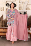 Zarina Block Printed Cotton Sharara Set Of 3