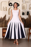 Rachel Stretch Cotton Midi Dress