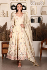 Ashiya Sequins Work Anarkali set of 3