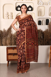Rosy Chanderi Silk Saree