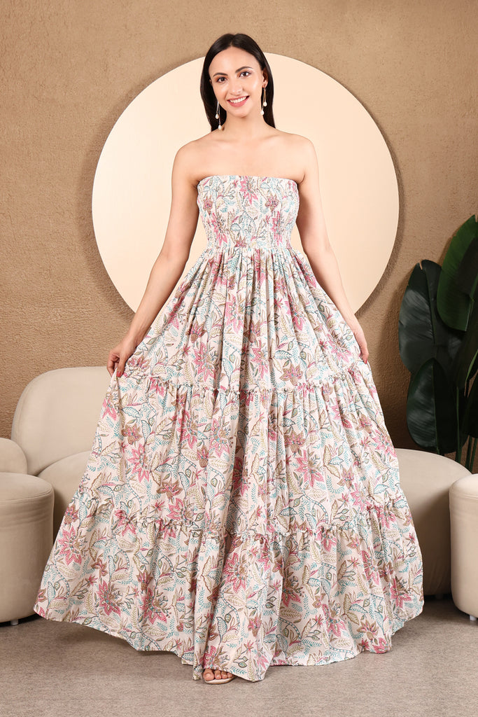 strapless maxi dress cotton Rosalba Block Printed – ummaever Style:ST5094 Height:H100 Remarkable Black Lace Dress: How to Style Pair